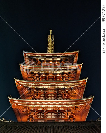Asakusa Sensoji Temple night view 99875252