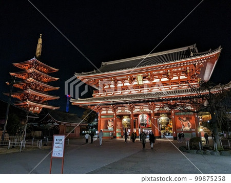 淺草淺草寺夜景 淺草淺草寺夜景 99875258