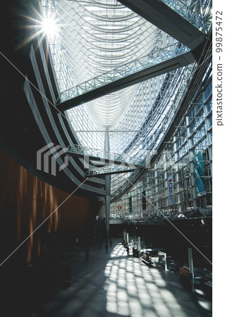 Tokyo International Forum with sunlight 99875472