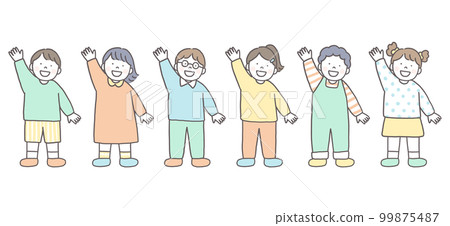 孩子們舉手 99875487