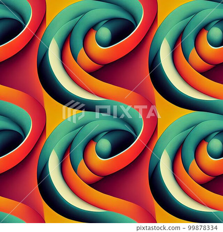 The image features a mesmerizing pattern of psychedelic swirls and curves in bold, bright colors. The lines are fluid and organic, blending together to create a groovy, mesmerizing design. The image features a mesmerizing pattern of psychedelic swirls and curves in bold, bright colors. The lines are fluid and organic, blending together to create a groovy, mesmerizing design. 99878334