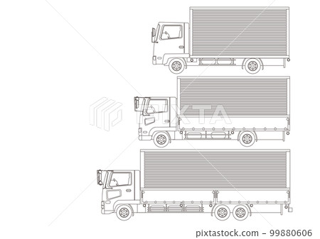 8t貨車、4t貨車、2t貨車尺寸對比線圖 8t貨車、4t貨車、2t貨車尺寸對比線圖 99880606