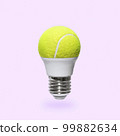 A playful light bulb and a tennis ball.  99882634