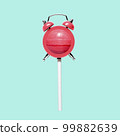 Fun funny candy on a stick and retro alarm clock.  99882639