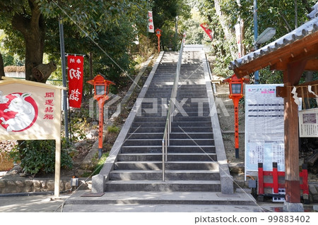 大阪市豐中市上神殿天神神社的參拜路線（深冬） 99883402