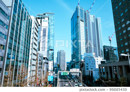 東京再開發 澀谷站和首都高速公路周圍在建的高層建築 2023.02 b-3 淺色調 東京再開發 澀谷站和首都高速公路周圍在建的高層建築 2023.02 b-3 淺色調 99885430