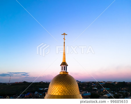 Gospel of Jesus Christ. The religious church is a chapel for praying to God.Golden domes with a crucifix at the top.A holy place for Orthodox Christians and Catholics.Holy is the Savior of the spirit Gospel of Jesus Christ. The religious church is a chapel for praying to God.Golden domes with a crucifix at the top.A holy place for Orthodox Christians and Catholics.Holy is the Savior of the spirit 99885633
