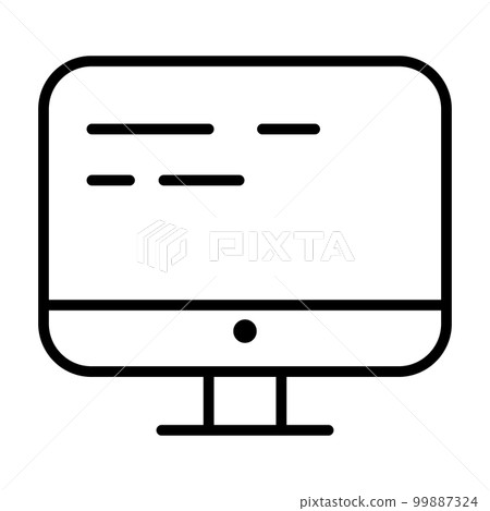 Computer monitor line icon Computer monitor line icon 99887324