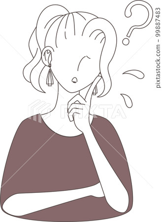 Pen drawing illustration of a stylish and fashionable woman (impatient) Pen drawing illustration of a stylish and fashionable woman (impatient) 99887483