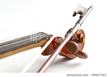 Image photo of a violin taken with a white background Image photo of a violin taken with a white background 99887567