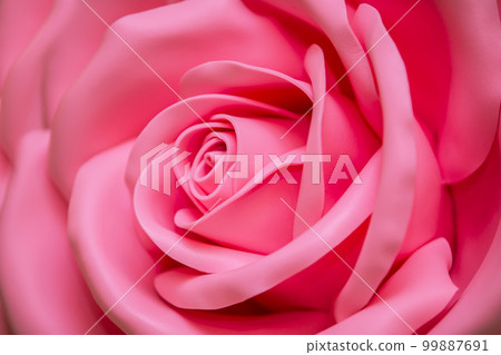 Huge Artificial Rose Background.Pink flower close up 99887691
