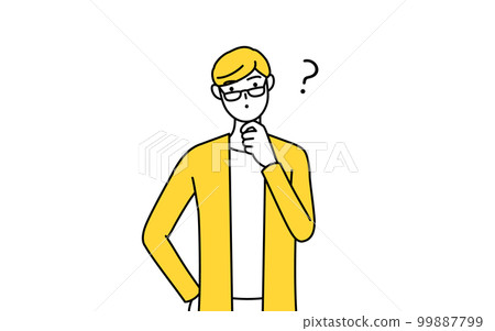 Casually dressed young man having doubts Casually dressed young man having doubts 99887799