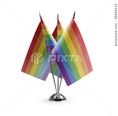 Small national flags of the lgbt on a white background 99888419
