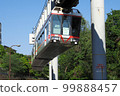 The Shonan Monorail running against the blue sky and greenery 99888457