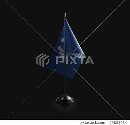 Small national flag of the CIS on a black background 99888484