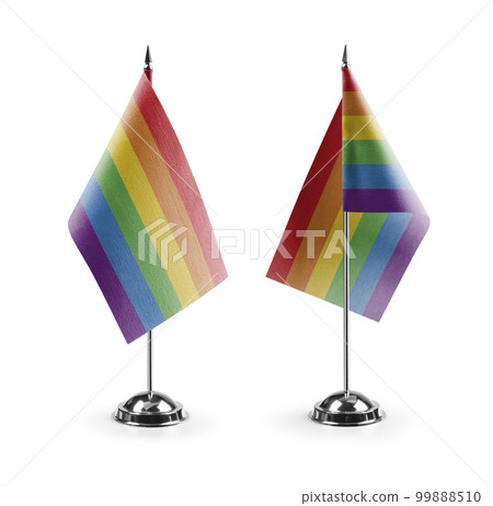 Small national flags of the lgbt on a white background Small national flags of the lgbt on a white background 99888510