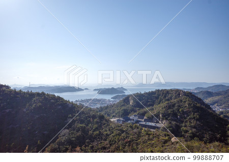 日本岡山縣玉野市天狗山美景 日本岡山縣玉野市天狗山美景 99888707
