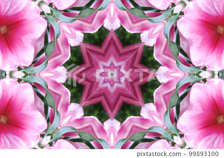 Flower wreath with lilies as a motif 99893100