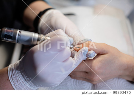 Making an appointment with a manicurist at a beauty salon. Making an appointment with a manicurist at a beauty salon. 99893470