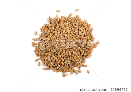 Wheat grain on white 99894712