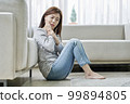 Toothache, pain, young woman, home, housing, young woman, Korean 99894805
