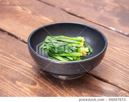 Boiled spinach ohitashi. Japanese meal. 99897655