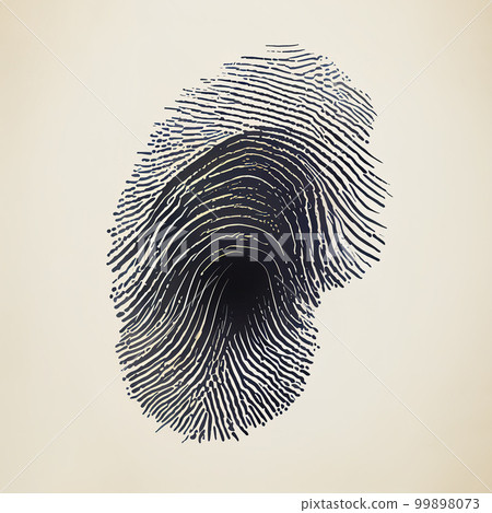 Black fingerprint on a light background. Unique imprint image. Personal identification. AI-generated Black fingerprint on a light background. Unique imprint image. Personal identification. AI-generated 99898073