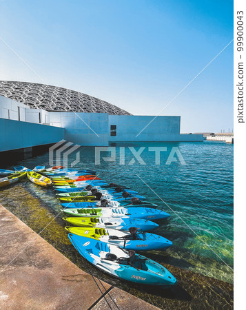 Exterior of the Louvre Museum in Abu Dhabi, United Arab emirates 99900043