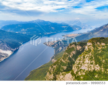Aerial view of the Belvedere Parco Valentino, Piani dei Resinelli, near the Lecco mountain in Como 99900553