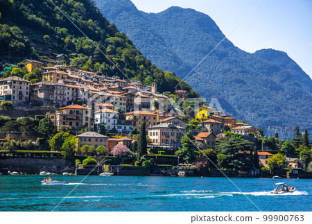 View of the village Torno Fagetto Laglio Quarzano on the Como Lake, Lombardy, Italy 99900763