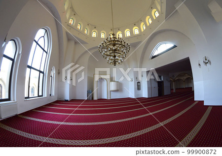 hall for praying iwan of the Ar-Rahma Mosque, Mercy Mosque. Kyiv, Ukraine 99900872