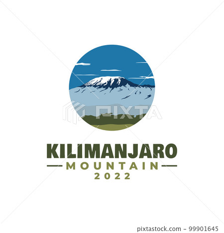 Mount Kilimanjaro Illustration Logo Design Inspiration	 99901645