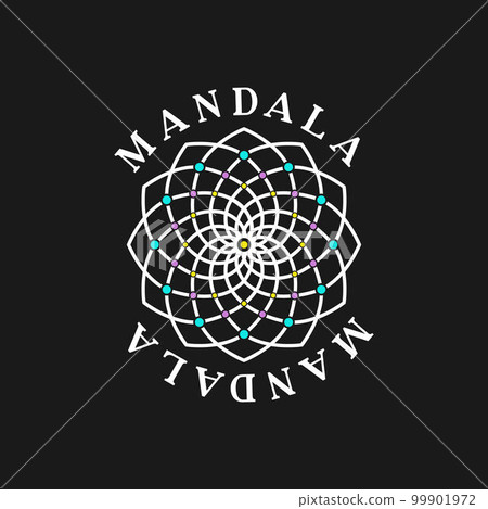 Simple Mandala Illustration With Beads vector inspiration Simple Mandala Illustration With Beads vector inspiration 99901972