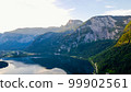 Panorama view of Hallstattersee lake and mountain in daylight. Landscape, Stock photo 99902561
