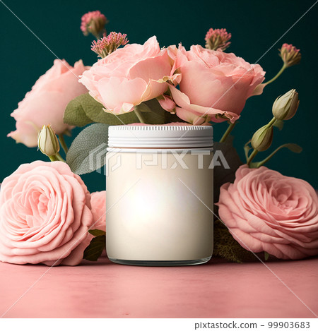 Composition of white plastic tubes for cosmetic products placed on pink background. Composition of white plastic tubes for cosmetic products placed on pink background. 99903683