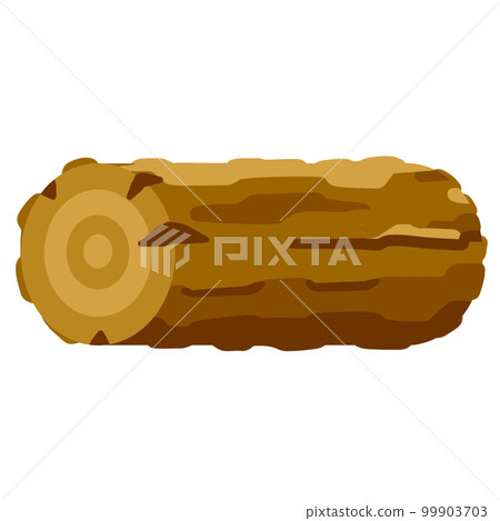 Vector Brown log. Building wood material. 99903703