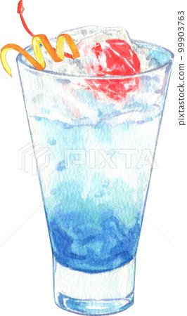Blue and purple drink watercolor,summer drink,png element Blue and purple drink watercolor,summer drink,png element 99903763