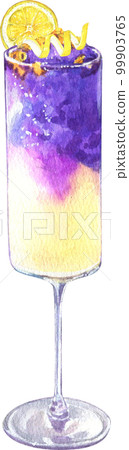 Blue and purple drink watercolor,summer drink,png element Blue and purple drink watercolor,summer drink,png element 99903765