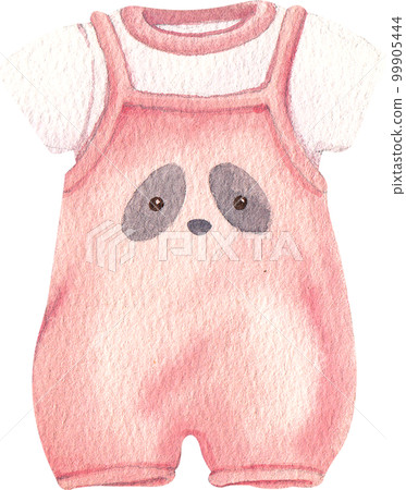 Newborn Baby Girl gift. Watercolor hand drawn illustrations with pink elements for baby shower isolated on white background. Newborn Baby Girl gift. Watercolor hand drawn illustrations with pink elements for baby shower isolated on white background. 99905444