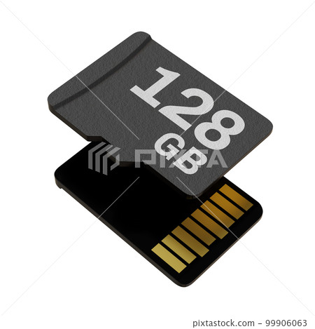 Memory card with 128 GB capacity, MicroSD flash storage disc 99906063