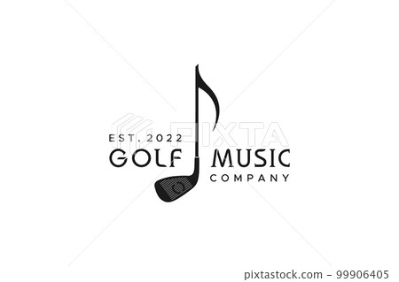 Golf Sticks Tone Music Logo Design Golf Sticks Tone Music Logo Design 99906405