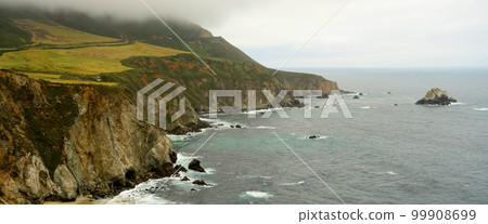 Foggy Morning Big Sur California Pacific Ocean Foggy Morning Big Sur California Pacific Ocean 99908699