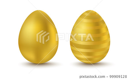Vector set golden eggs for Easter. Vector Easter egg. Vector set golden eggs for Easter. Vector Easter egg. 99909128