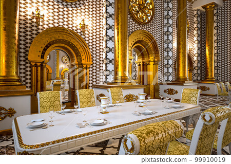 3D rendering of the hall in a classic style. Classic interior 3D rendering of the hall in a classic style. Classic interior 99910019