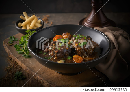 AI generated roast oxtail, oxtail srew AI generated roast oxtail, oxtail srew 99913783