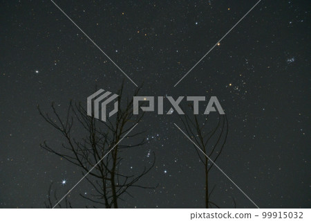 Hakushu Town, Hokuto City, Winter Triangle and Orion Constellation Hakushu Town, Hokuto City, Winter Triangle and Orion Constellation 99915032