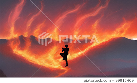 burning flame pitcher 3 99915409