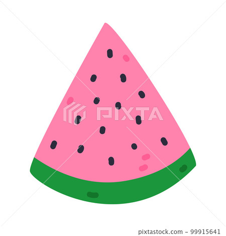 Fresh Watermelon Slice as Creative Element Isolated on White Background Vector Illustration Fresh Watermelon Slice as Creative Element Isolated on White Background Vector Illustration 99915641