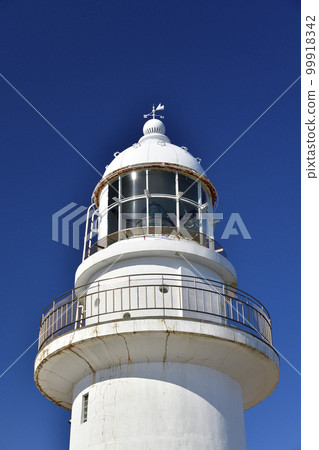Shoot the scenery of Esanmisaki Lighthouse at Esanmisaki Park in Hakodate City, Hokkaido in early spring 99918342