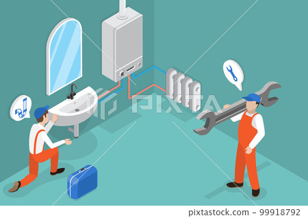 3D Isometric Flat Vector Conceptual Illustration of Professional Plumber 3D Isometric Flat Vector Conceptual Illustration of Professional Plumber 99918792
